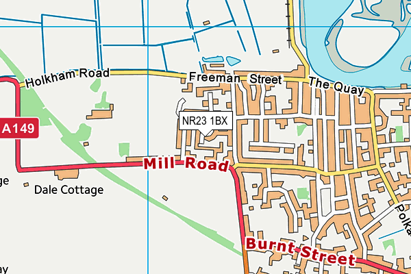 NR23 1BX map - OS VectorMap District (Ordnance Survey) NR23 1BX map - OS VectorMap District (Ordnance Survey)