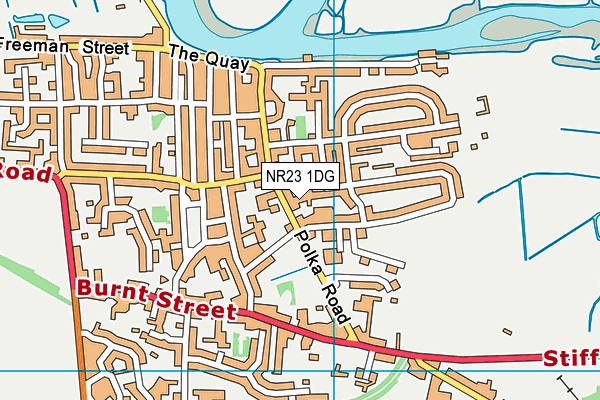 NR23 1DG map - OS VectorMap District (Ordnance Survey) NR23 1DG map - OS VectorMap District (Ordnance Survey)
