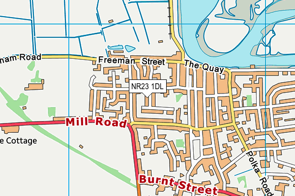 NR23 1DL map - OS VectorMap District (Ordnance Survey) NR23 1DL map - OS VectorMap District (Ordnance Survey)
