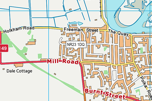 NR23 1DQ map - OS VectorMap District (Ordnance Survey) NR23 1DQ map - OS VectorMap District (Ordnance Survey)