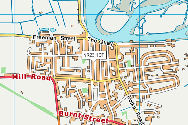 NR23 1DT map - OS VectorMap District (Ordnance Survey) NR23 1DT map - OS VectorMap District (Ordnance Survey)