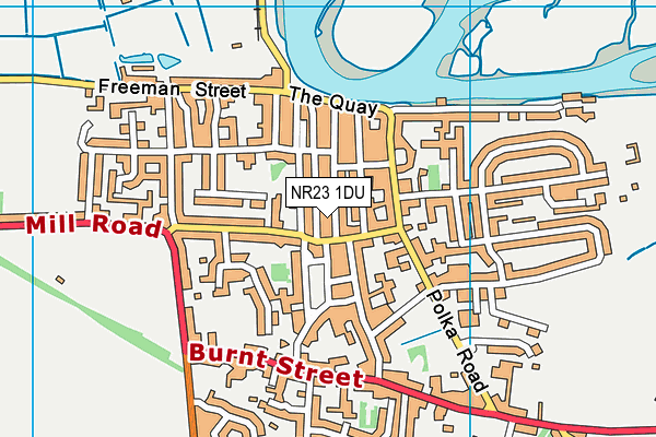 NR23 1DU map - OS VectorMap District (Ordnance Survey) NR23 1DU map - OS VectorMap District (Ordnance Survey)