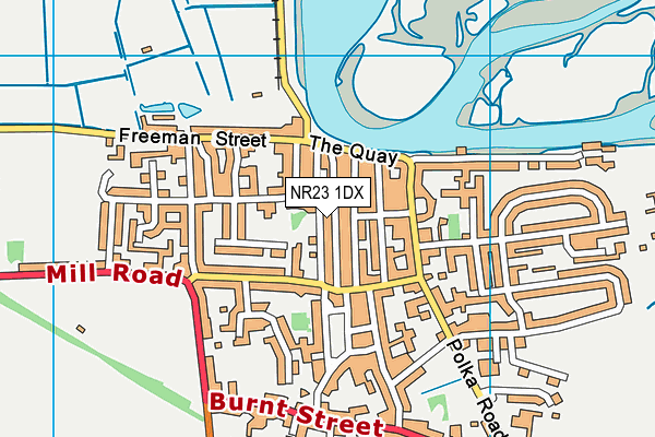 NR23 1DX map - OS VectorMap District (Ordnance Survey) NR23 1DX map - OS VectorMap District (Ordnance Survey)