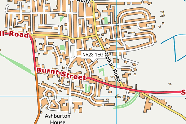 NR23 1EG map - OS VectorMap District (Ordnance Survey) NR23 1EG map - OS VectorMap District (Ordnance Survey)