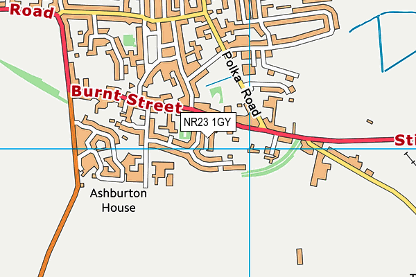 NR23 1GY map - OS VectorMap District (Ordnance Survey) NR23 1GY map - OS VectorMap District (Ordnance Survey)