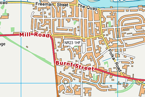 NR23 1HF map - OS VectorMap District (Ordnance Survey)