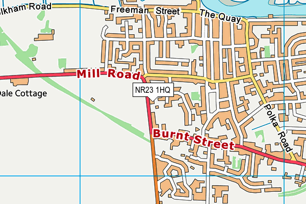 NR23 1HQ map - OS VectorMap District (Ordnance Survey) NR23 1HQ map - OS VectorMap District (Ordnance Survey)