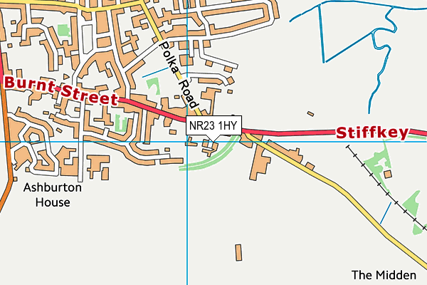 NR23 1HY map - OS VectorMap District (Ordnance Survey) NR23 1HY map - OS VectorMap District (Ordnance Survey)