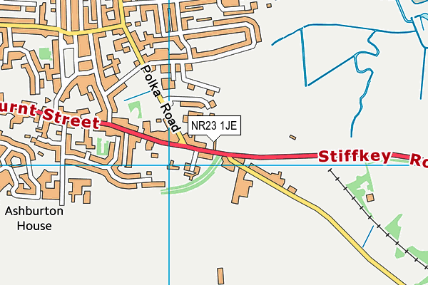 NR23 1JE map - OS VectorMap District (Ordnance Survey) NR23 1JE map - OS VectorMap District (Ordnance Survey)