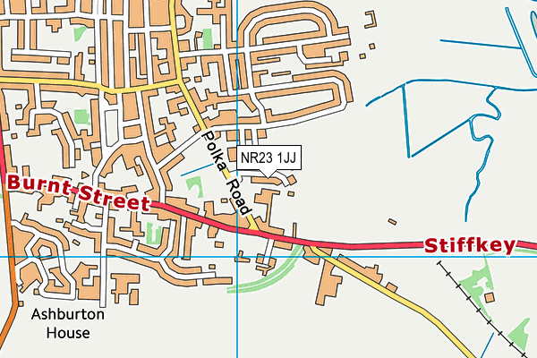 NR23 1JJ map - OS VectorMap District (Ordnance Survey)