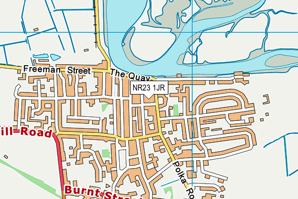 NR23 1JR map - OS VectorMap District (Ordnance Survey) NR23 1JR map - OS VectorMap District (Ordnance Survey)
