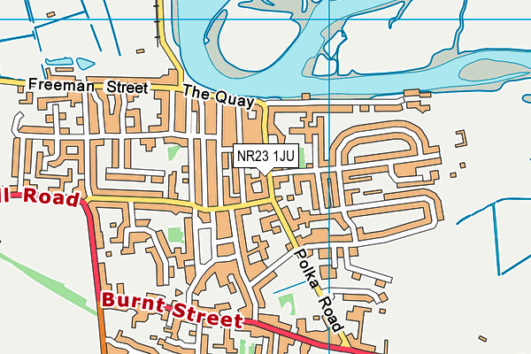 NR23 1JU map - OS VectorMap District (Ordnance Survey) NR23 1JU map - OS VectorMap District (Ordnance Survey)