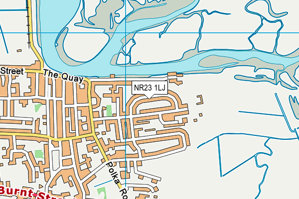 NR23 1LJ map - OS VectorMap District (Ordnance Survey) NR23 1LJ map - OS VectorMap District (Ordnance Survey)