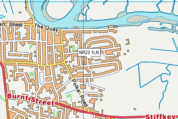 NR23 1LN map - OS VectorMap District (Ordnance Survey) NR23 1LN map - OS VectorMap District (Ordnance Survey)
