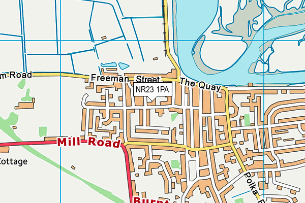 NR23 1PA map - OS VectorMap District (Ordnance Survey)