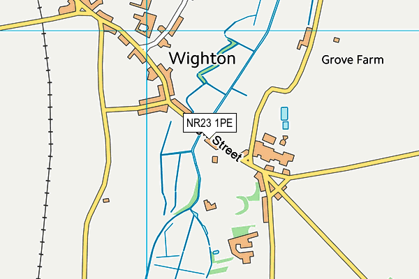 NR23 1PE map - OS VectorMap District (Ordnance Survey) NR23 1PE map - OS VectorMap District (Ordnance Survey)