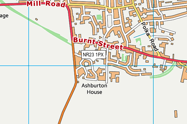 NR23 1PX map - OS VectorMap District (Ordnance Survey) NR23 1PX map - OS VectorMap District (Ordnance Survey)