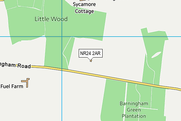 NR24 2AR map - OS VectorMap District (Ordnance Survey) NR24 2AR map - OS VectorMap District (Ordnance Survey)