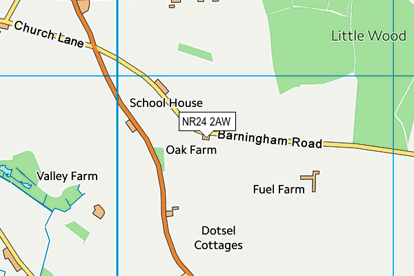 NR24 2AW map - OS VectorMap District (Ordnance Survey) NR24 2AW map - OS VectorMap District (Ordnance Survey)
