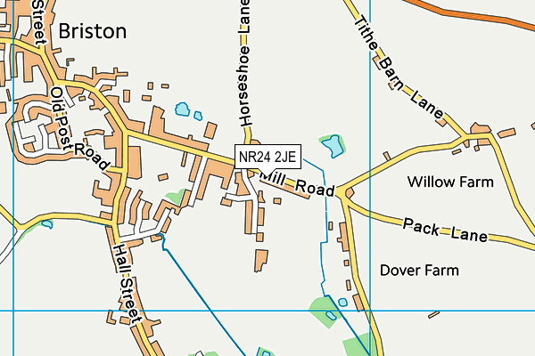 NR24 2JE map - OS VectorMap District (Ordnance Survey)
