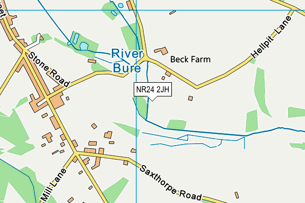 NR24 2JH map - OS VectorMap District (Ordnance Survey) NR24 2JH map - OS VectorMap District (Ordnance Survey)