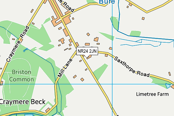 NR24 2JN map - OS VectorMap District (Ordnance Survey) NR24 2JN map - OS VectorMap District (Ordnance Survey)