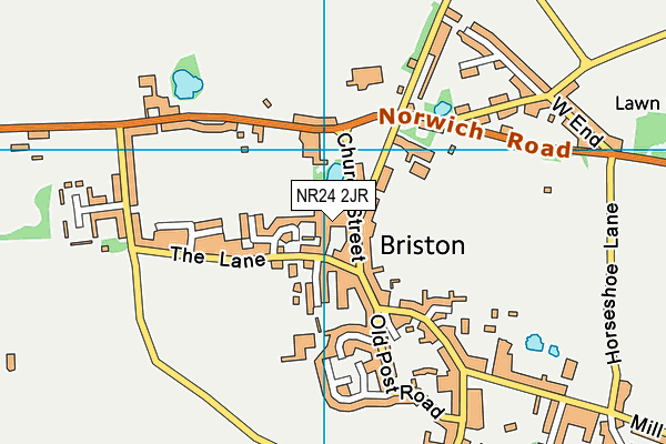 NR24 2JR map - OS VectorMap District (Ordnance Survey) NR24 2JR map - OS VectorMap District (Ordnance Survey)
