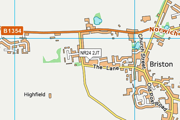 NR24 2JT map - OS VectorMap District (Ordnance Survey) NR24 2JT map - OS VectorMap District (Ordnance Survey)