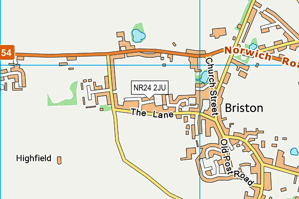 NR24 2JU map - OS VectorMap District (Ordnance Survey) NR24 2JU map - OS VectorMap District (Ordnance Survey)