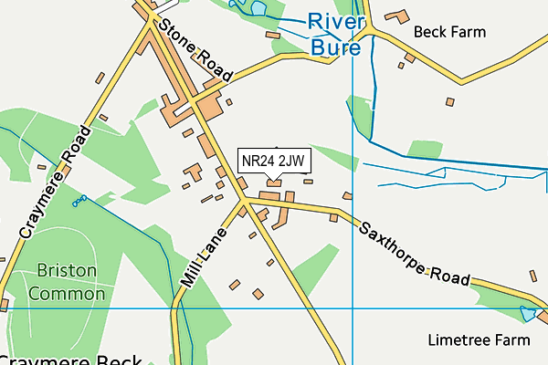 NR24 2JW map - OS VectorMap District (Ordnance Survey) NR24 2JW map - OS VectorMap District (Ordnance Survey)