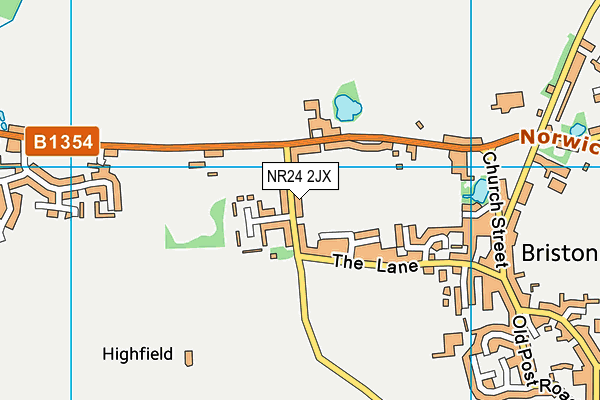 NR24 2JX map - OS VectorMap District (Ordnance Survey) NR24 2JX map - OS VectorMap District (Ordnance Survey)
