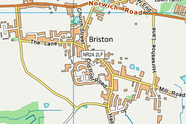 NR24 2LF map - OS VectorMap District (Ordnance Survey) NR24 2LF map - OS VectorMap District (Ordnance Survey)
