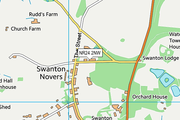 NR24 2NW map - OS VectorMap District (Ordnance Survey) NR24 2NW map - OS VectorMap District (Ordnance Survey)