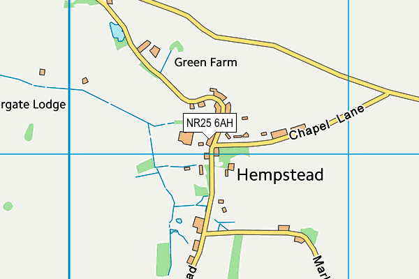 NR25 6AH map - OS VectorMap District (Ordnance Survey) NR25 6AH map - OS VectorMap District (Ordnance Survey)