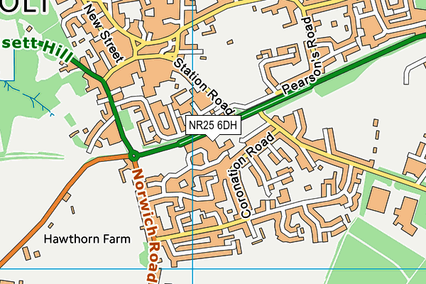 NR25 6DH map - OS VectorMap District (Ordnance Survey) NR25 6DH map - OS VectorMap District (Ordnance Survey)