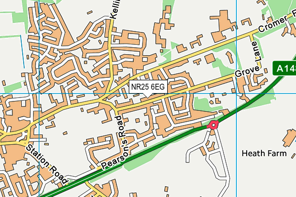NR25 6EG map - OS VectorMap District (Ordnance Survey) NR25 6EG map - OS VectorMap District (Ordnance Survey)