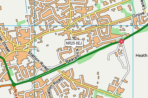 NR25 6EJ map - OS VectorMap District (Ordnance Survey) NR25 6EJ map - OS VectorMap District (Ordnance Survey)