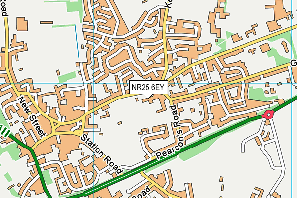 NR25 6EY map - OS VectorMap District (Ordnance Survey) NR25 6EY map - OS VectorMap District (Ordnance Survey)