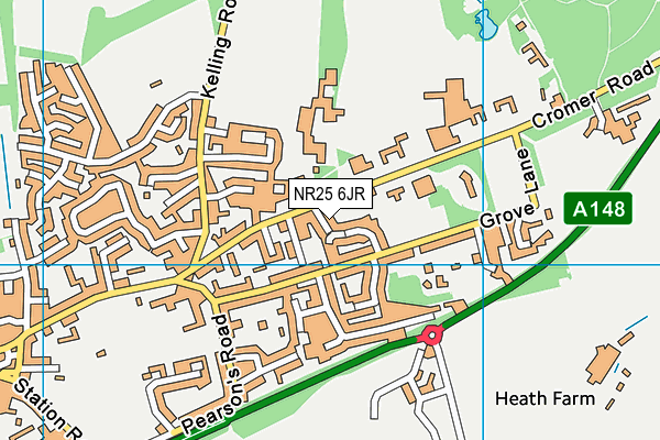 NR25 6JR map - OS VectorMap District (Ordnance Survey)