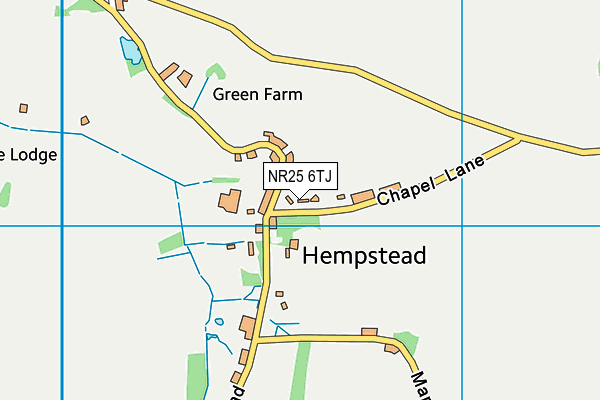 NR25 6TJ map - OS VectorMap District (Ordnance Survey)