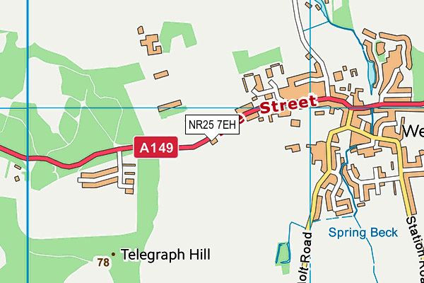 NR25 7EH map - OS VectorMap District (Ordnance Survey) NR25 7EH map - OS VectorMap District (Ordnance Survey)