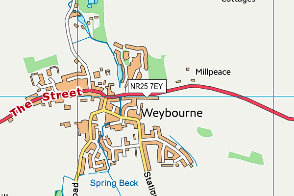 NR25 7EY map - OS VectorMap District (Ordnance Survey)