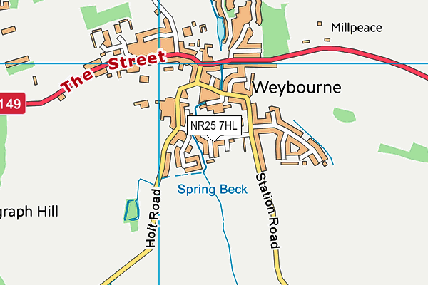 NR25 7HL map - OS VectorMap District (Ordnance Survey) NR25 7HL map - OS VectorMap District (Ordnance Survey)