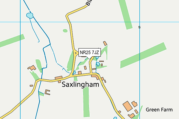 NR25 7JZ map - OS VectorMap District (Ordnance Survey)