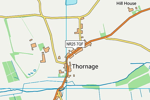 NR25 7QF map - OS VectorMap District (Ordnance Survey)