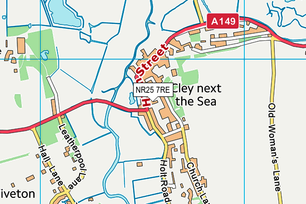 NR25 7RE map - OS VectorMap District (Ordnance Survey)