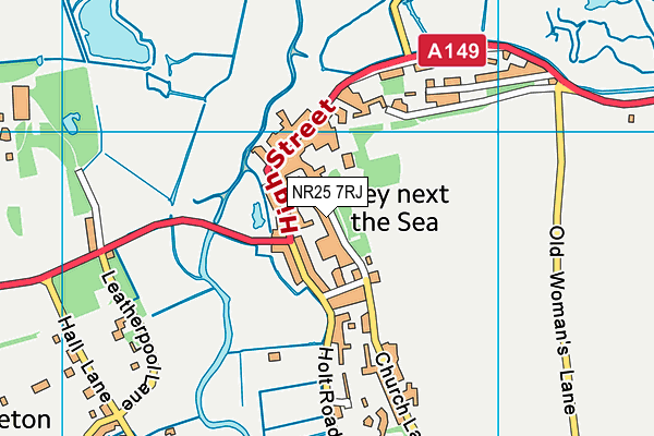 NR25 7RJ map - OS VectorMap District (Ordnance Survey) NR25 7RJ map - OS VectorMap District (Ordnance Survey)