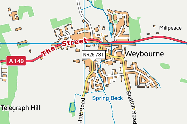NR25 7ST map - OS VectorMap District (Ordnance Survey) NR25 7ST map - OS VectorMap District (Ordnance Survey)