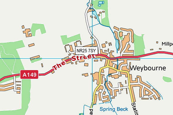 NR25 7SY map - OS VectorMap District (Ordnance Survey)