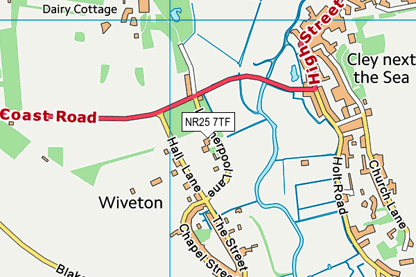NR25 7TF map - OS VectorMap District (Ordnance Survey) NR25 7TF map - OS VectorMap District (Ordnance Survey)